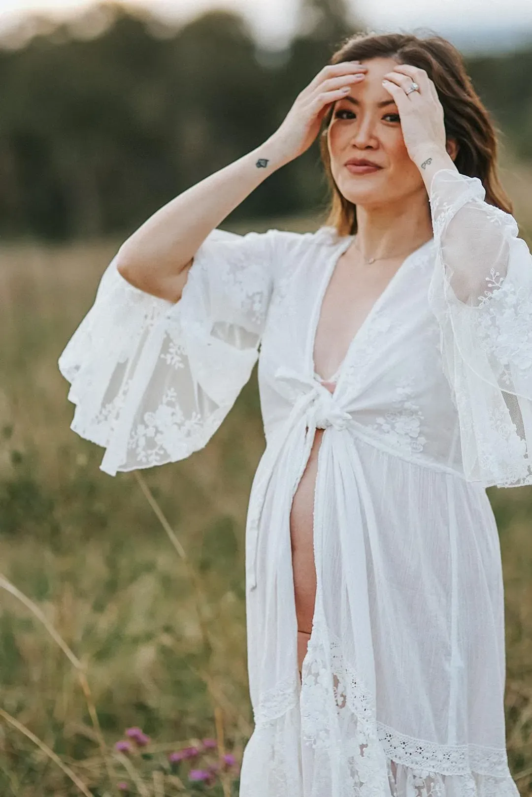 Coven & Co Stevie Robe White One Size for rent on The Volte - main image