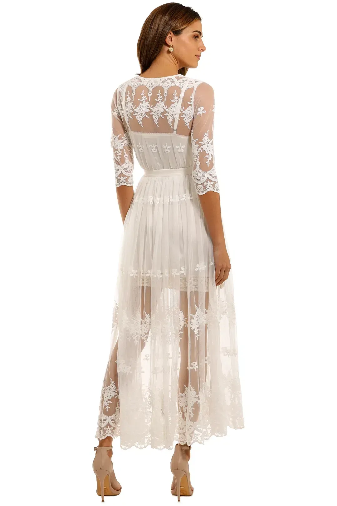 Spell Canyon Moon Mesh Duster White Size M for rent on The Volte - main image