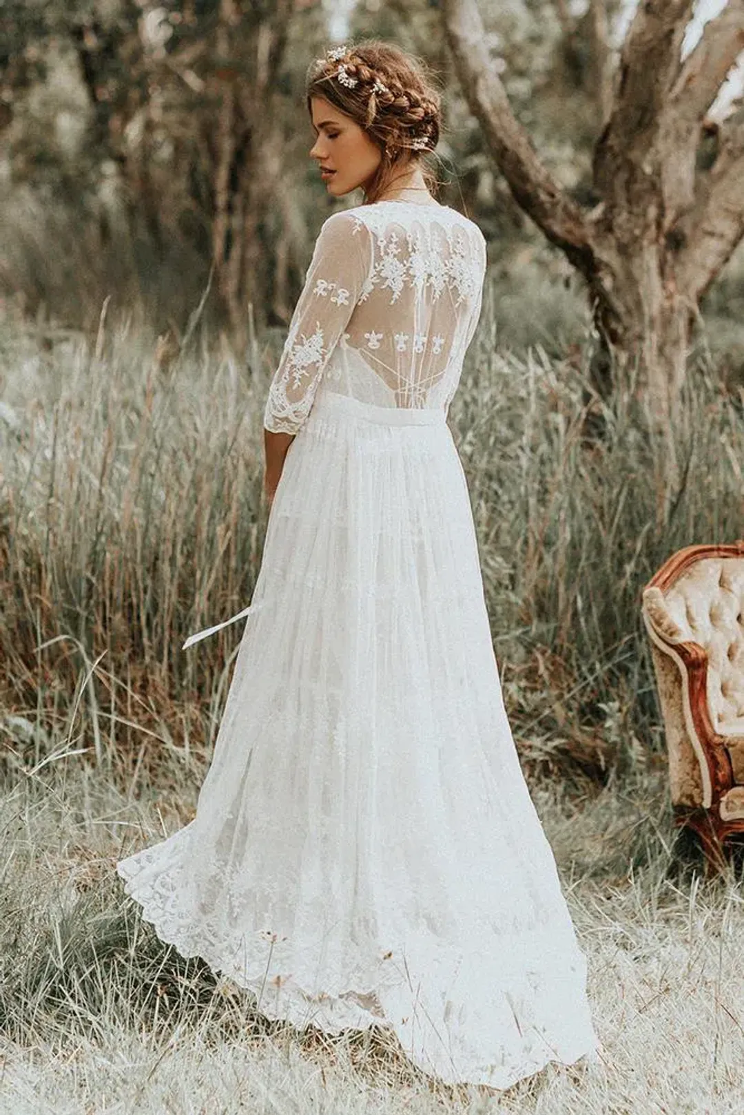 Spell Canyon Moon Mesh Duster White Size L for rent on The Volte - main image