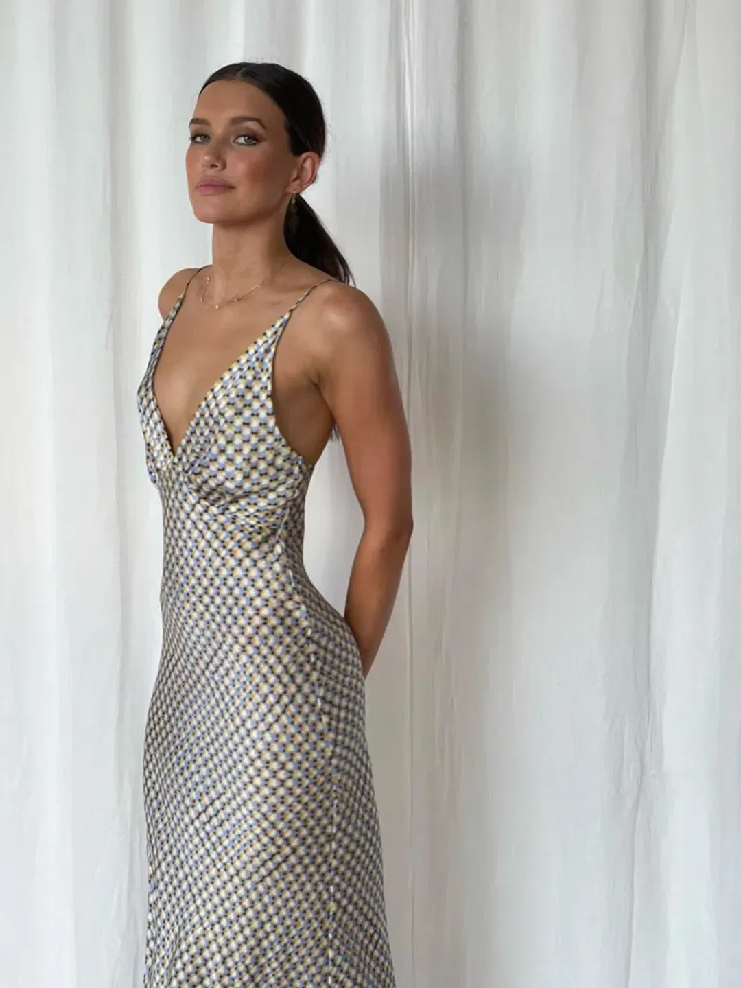 Bec & Bridge Frankie V Dress Print Size 6 for rent on The Volte - main image