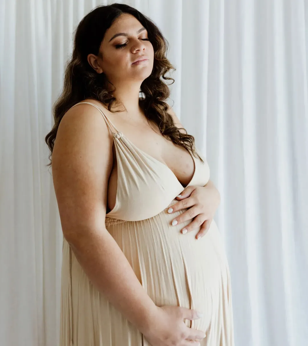 We Are Reclamation 'Everyday Is Joy' Slip Dress Nude - One Size Fits Most (XS-XXXL) for rent on The Volte - main image