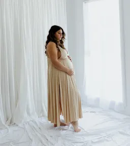 We Are Reclamation 'Everyday Is Joy' Slip Dress Nude - One Size Fits Most (XS-XXXL) for rent on The Volte - image 9