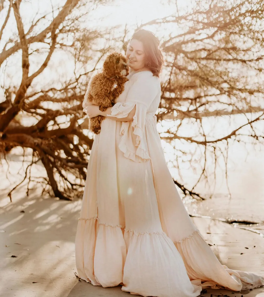 We Are Reclamation Dreams Like These Gown Beige - One Size Fits Most (Aus 6-18) for rent on The Volte - main image