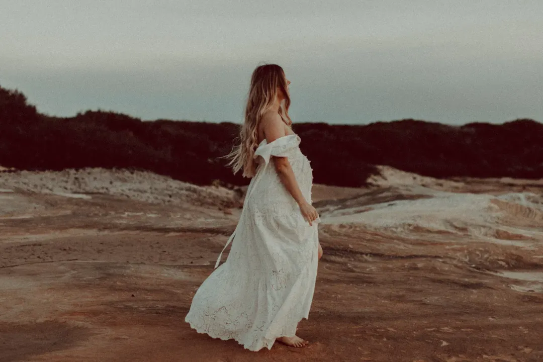 Co and Ry Dawn Dress White Size 12  for rent on The Volte - main image