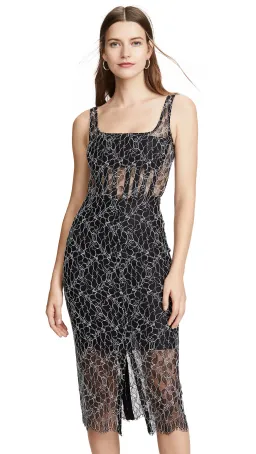 Dion Lee Vein Lace Corset Dress Black Size 8 for rent on The Volte - image 2