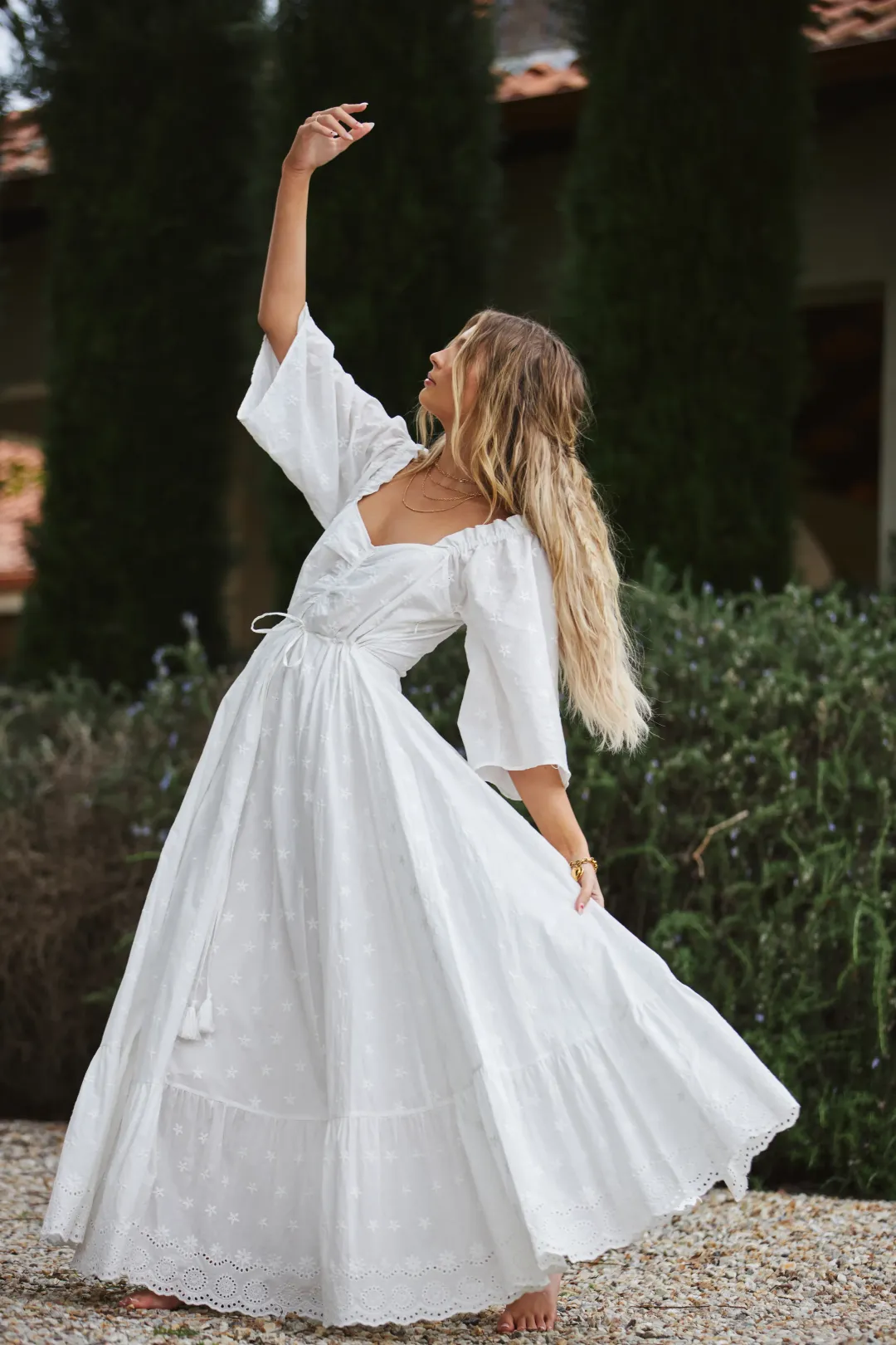 Coven & Co Starlight Gown White Size XL for rent on The Volte - main image