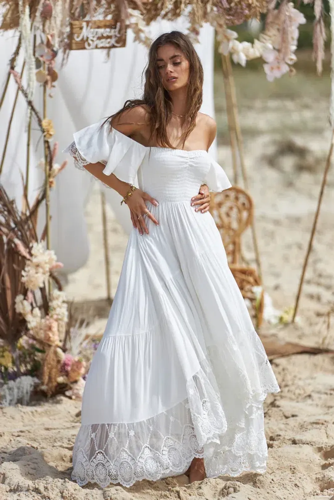 Coven & Co Folklore Gown White Size M / AU 12 for rent on The Volte - main image