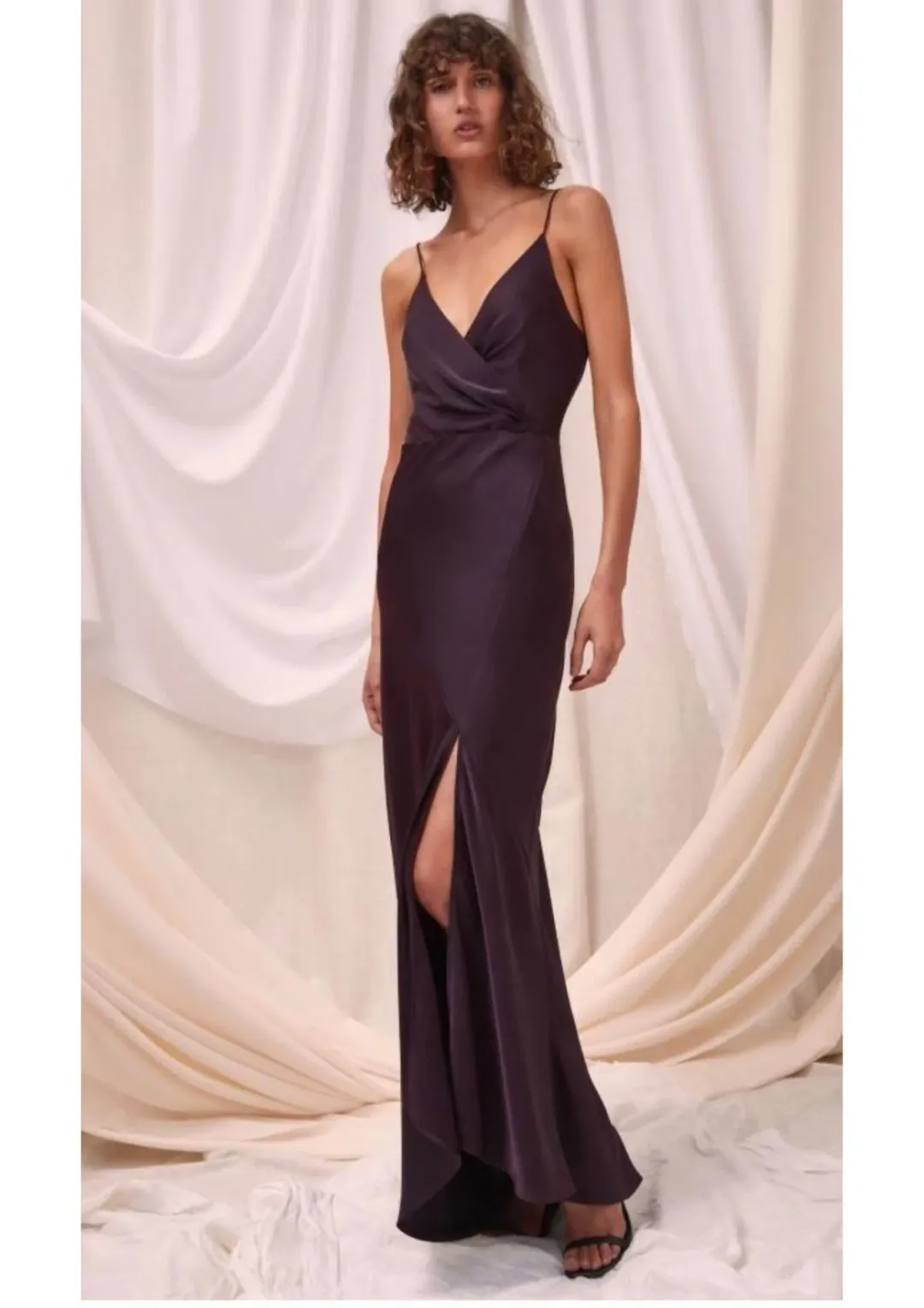 C/MEO Collective No Less Gown Aubergine Size 4 for rent on The Volte - main image