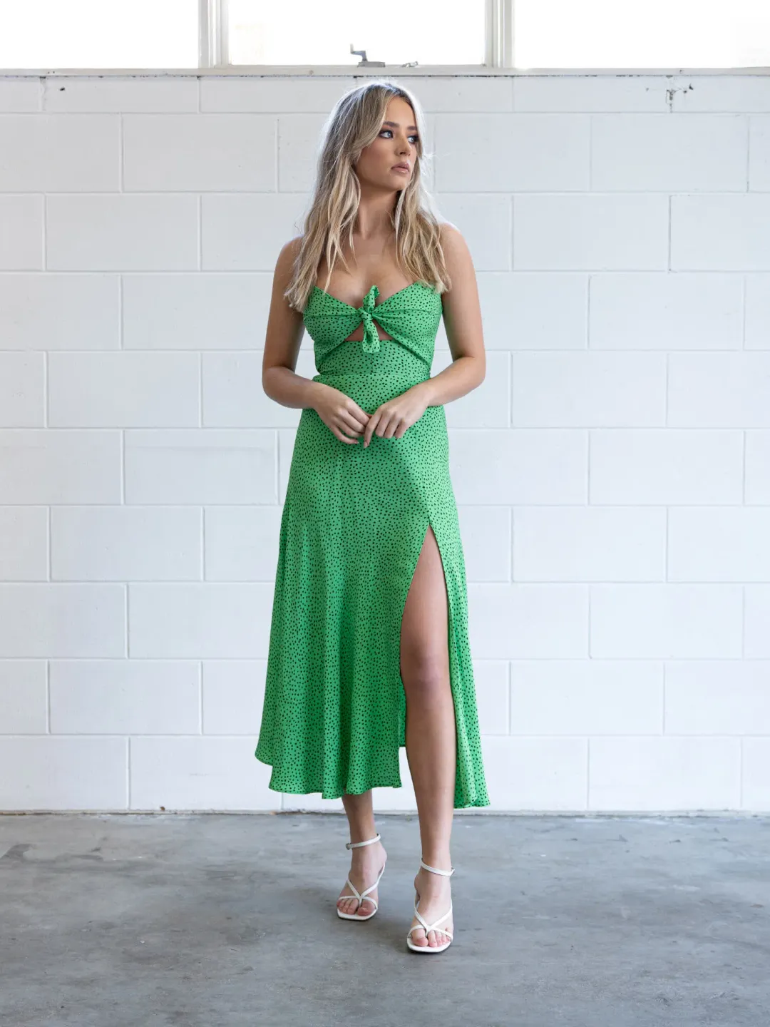Bec & Bridge Neve Dress Green Print Size 12 for rent on The Volte - main image