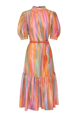 Alemais Rainbow Midi Dress Print Size 14 for rent on The Volte - image 3