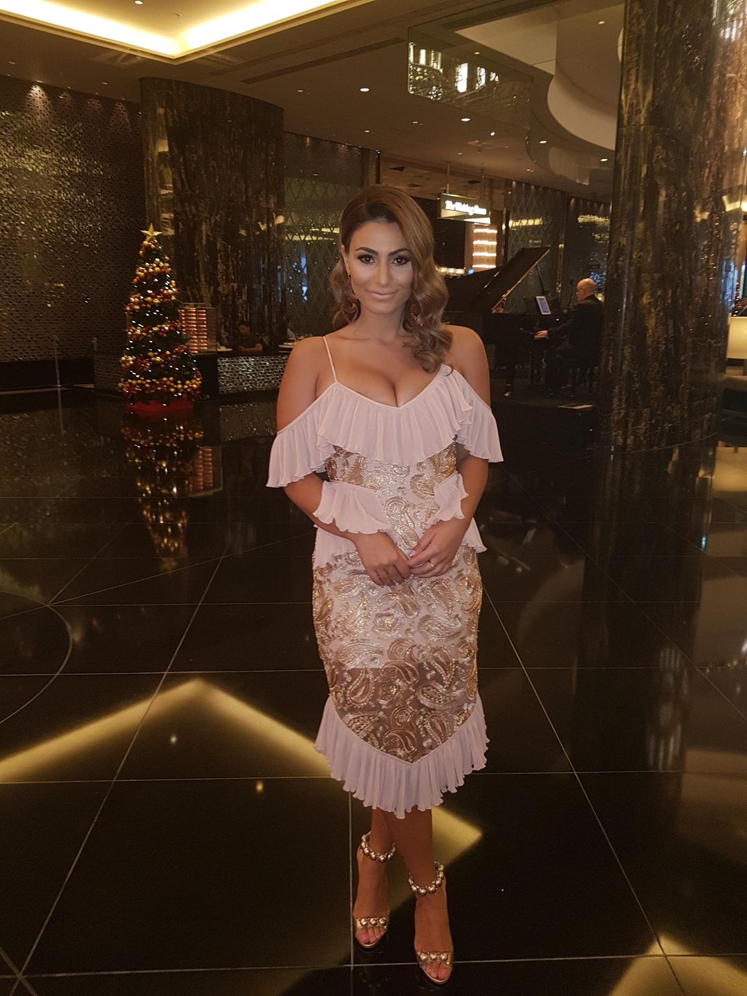 Alice McCall We Could Be Friends Midi Dress Rose Gold Size 6 for rent on The Volte - main image