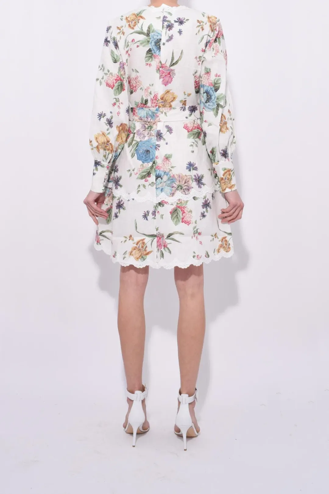Zimmerman Ninety Six Scallop Dress Print Size 0 for rent on The Volte - main image