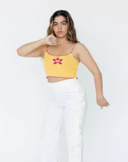 Stahl knit yellow daisy tank Top for rent on The Volte - image 3