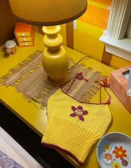 Stahl knit yellow daisy tank Top for rent on The Volte - image 4