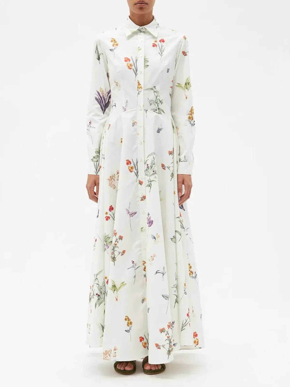 Evi Grintela Juliette Shirt Dress Print White Size AU 6 for rent on The Volte - main image