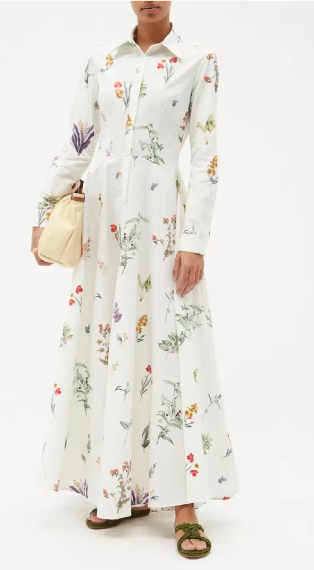 Evi Grintela Juliette Shirt Dress Print White Size AU 6 for rent on The Volte - main image