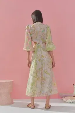 Alemais Marta Cutout Midi Dress Print Size 8 for rent on The Volte - image 3