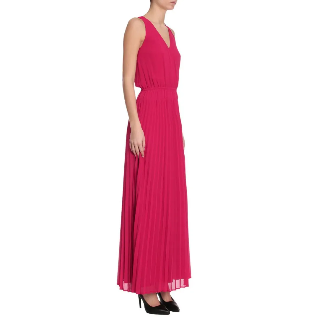 Patrizia Pepe Pleated Dress Fuchsia Size 40 for rent on The Volte - main image