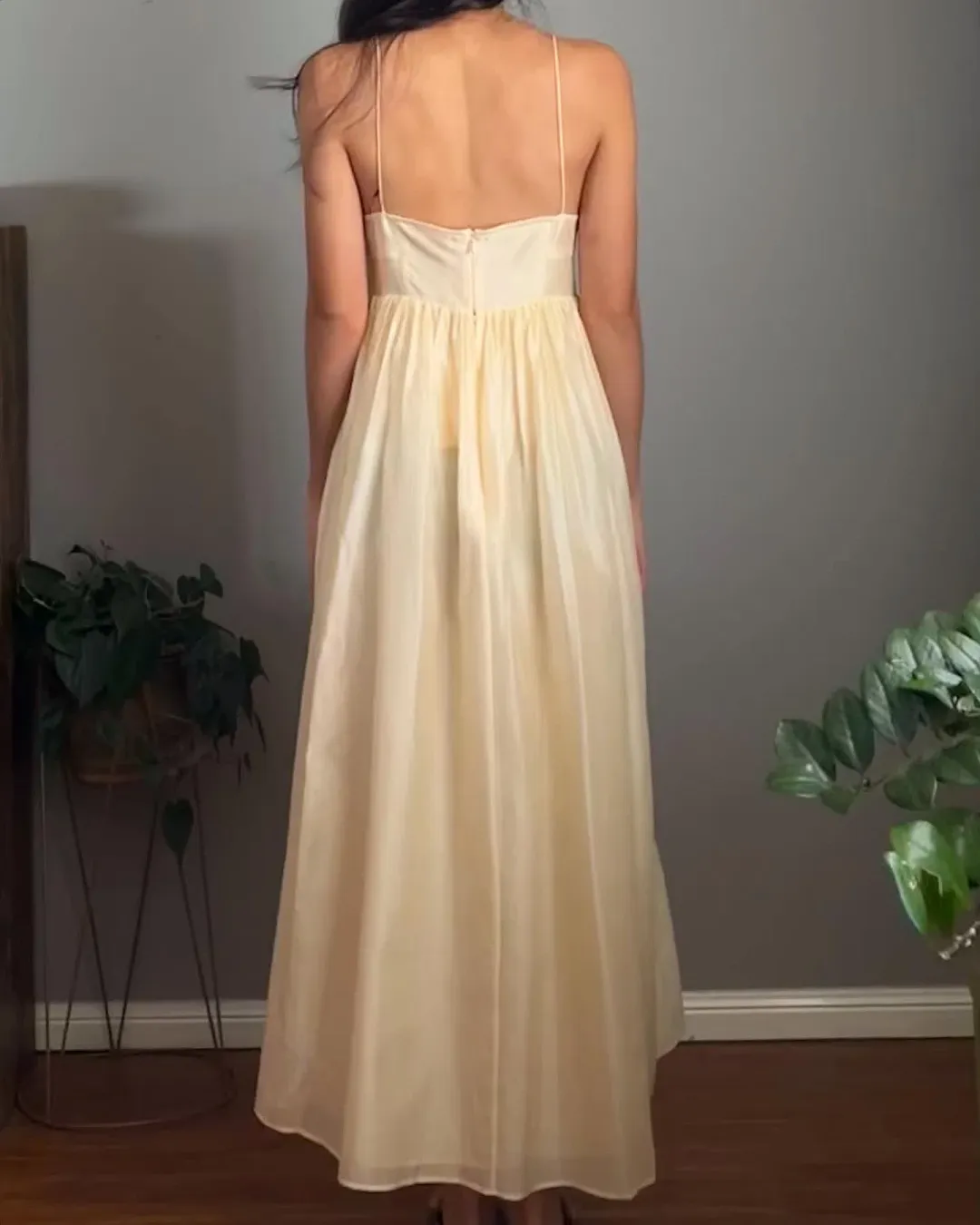 Ulla Johnson Mariza Cotton Blend Organza  Midi Dress Cream Size XS/Au 4 for rent on The Volte - main image