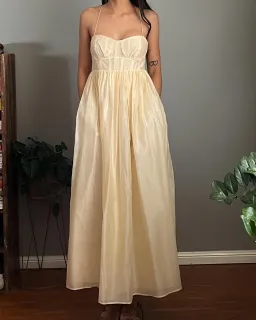 Ulla Johnson Mariza Cotton Blend Organza  Midi Dress Cream Size XS/Au 4 for rent on The Volte - image 3