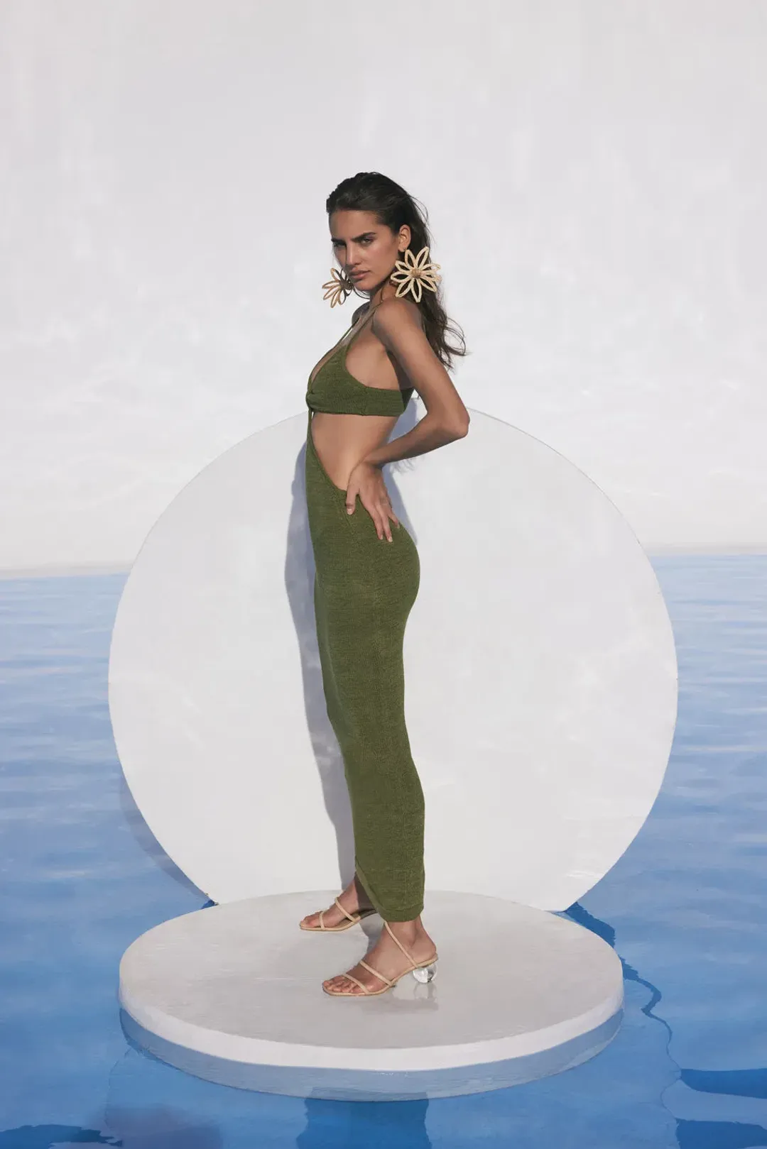 Cult Gaia Serita Dress Green Size 8 for rent on The Volte - main image