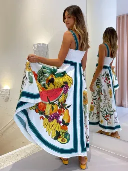 Alemais Frutta Midi Sundress in Multi Size 6 for rent on The Volte - image 2