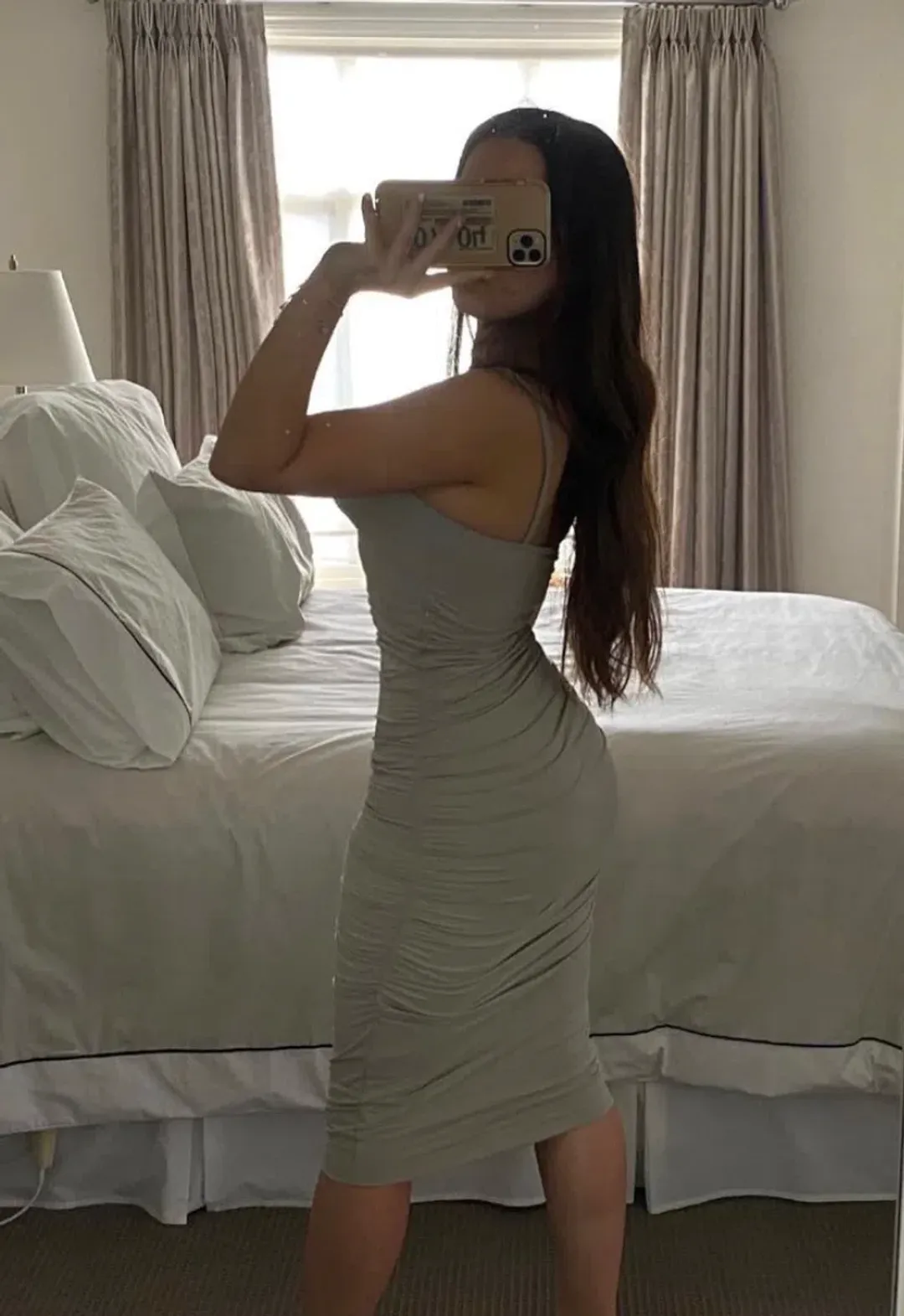 Kookai Olive Green Midi Size S for rent on The Volte - main image