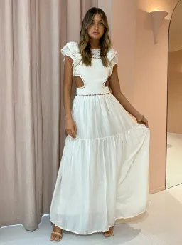 Magali Pascal Lottie Maxi Dress Ivory Size 8 for rent on The Volte - image 2