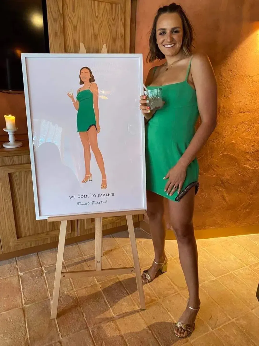 Rachel Gilbert Cecilio Mini Dress Green Size 2 / Au 10 for rent on The Volte - main image