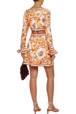 Zimmermann Super Eight Mini Dress Print Size 0 for rent on The Volte - image 2