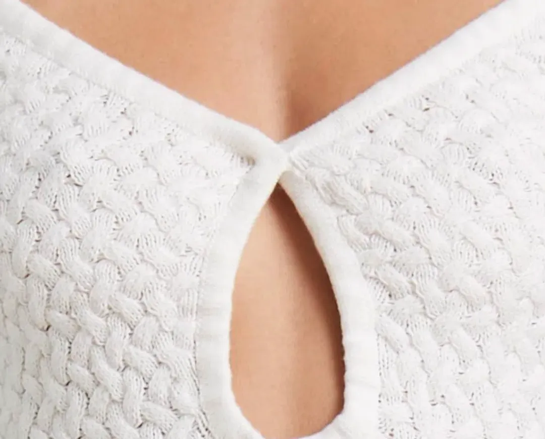 Bec and Bridge Effie Knit Key Maxi Dress Ivory Size 10 for rent on The Volte - main image