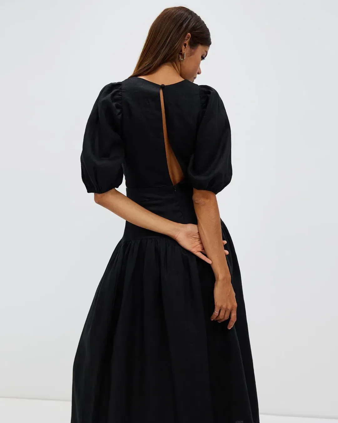 AERE Button Detail Maxi Dress  for rent on The Volte - main image