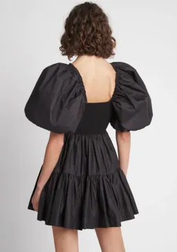 Aje Casa Puff Sleeve Mini Knit Dress Black Size 14 for rent on The Volte - image 4