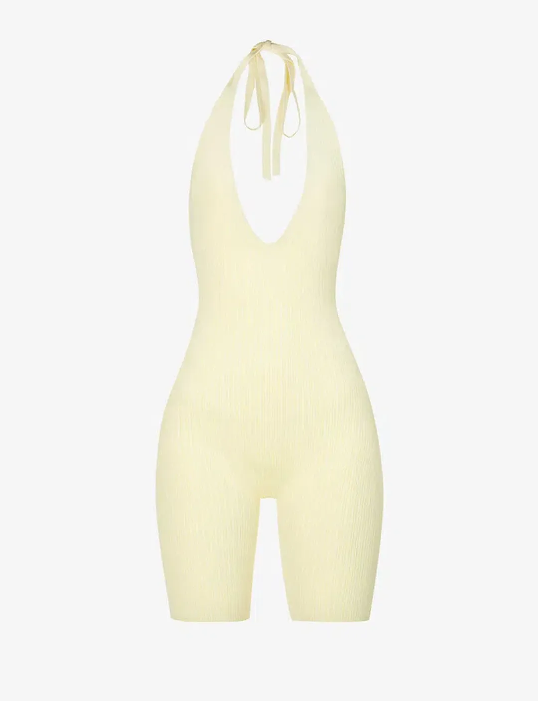 Sir The Label Kelvin Halter Jumpsuit in Lemon Yellow Size 2 / AU 10 for rent on The Volte - main image