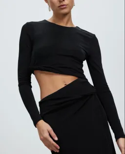 MISHA Arma Midi Dress Black Size 6/XS for rent on The Volte - image 5