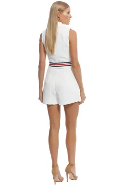 Kookai Ribbon Sleeveless Playsuit White | Size 34 for rent on The Volte - image 3