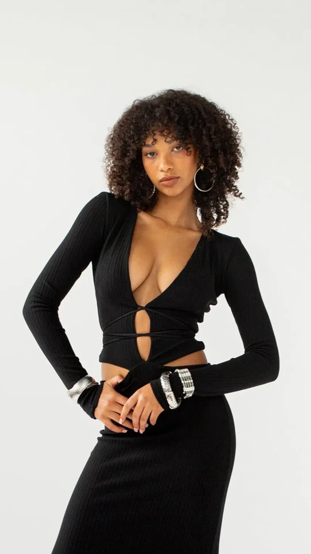 Arcina Ori Aston Maxi Dress Black Size 8  for rent on The Volte - main image