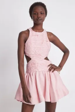 Aje Introspect Cut Out Mini Dress Pink Size 8 for rent on The Volte - image 2