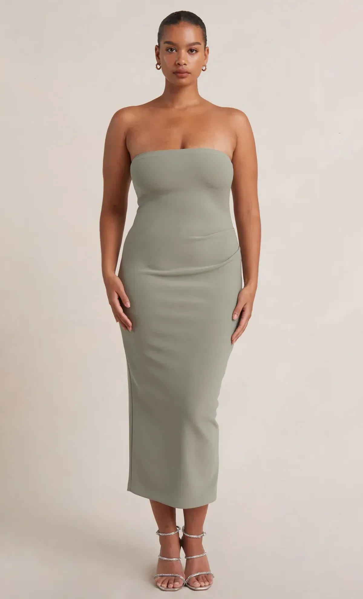 Bec & Bridge Be Mine Strapless Midi Dress Green Size 8 for rent on The Volte - main image