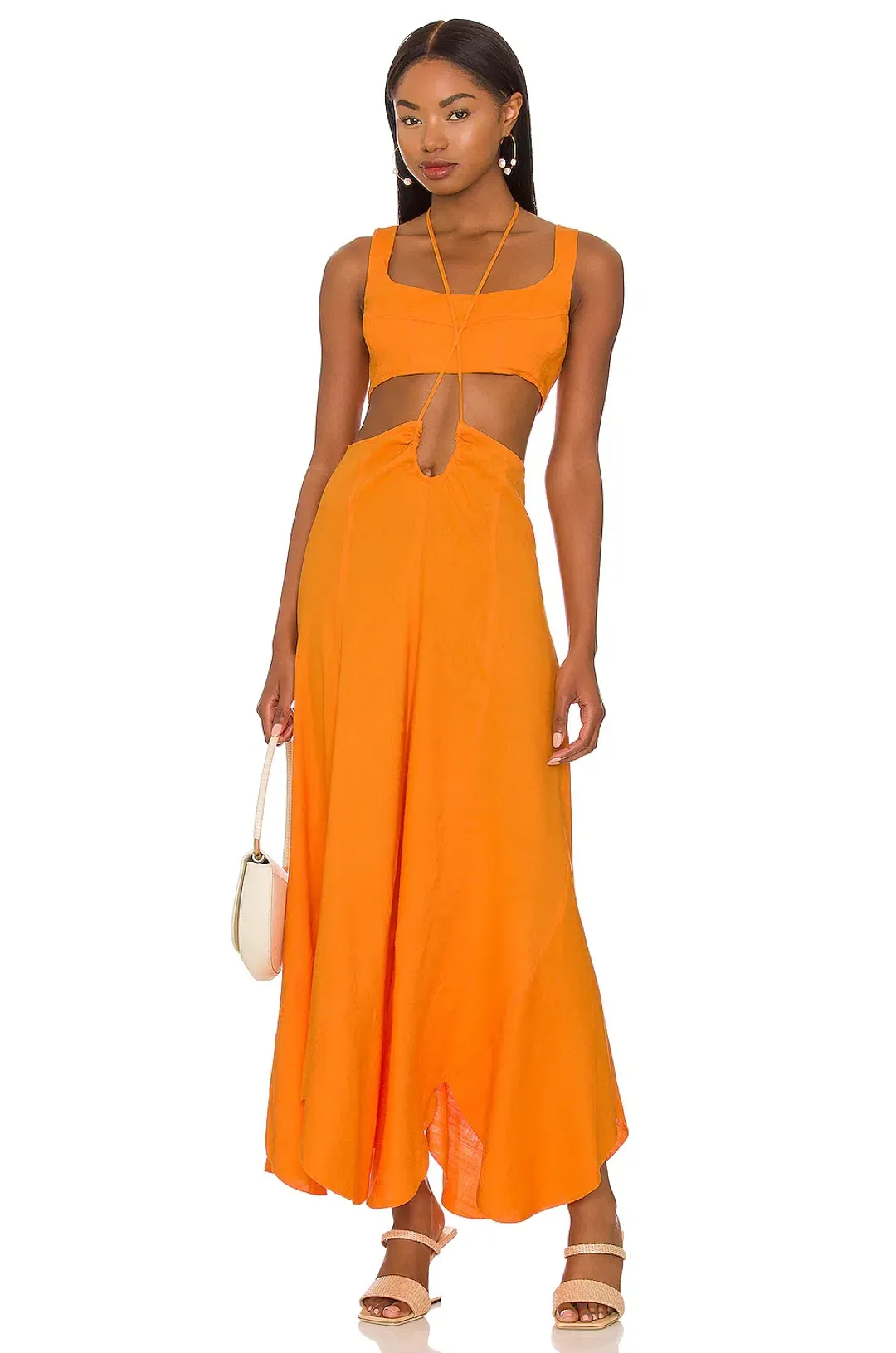 Cult Gaia Eileen Dress Apricot Orange Size XS for rent on The Volte - main image