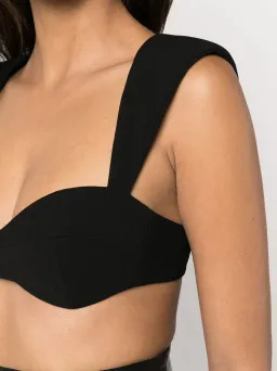 Monot Crepe Bra Top Black & Maxi Skirt White Set Size 0 for rent on The Volte - image 2