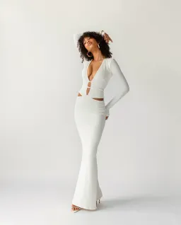 Arcina Ori Aston Maxi Dress Ivory White Size S / AU 8 for rent on The Volte - image 1
