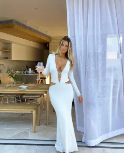 Arcina Ori Aston Maxi Dress Ivory White Size S / AU 8 for rent on The Volte - image 4