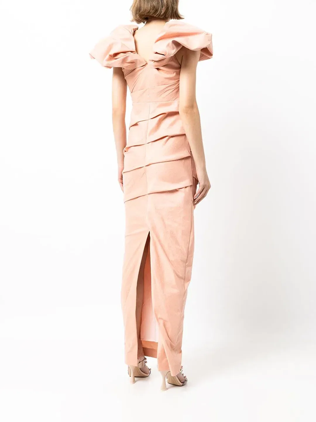 Rachel Gilbert Frey Gown Peach Size 2 / AU 10 for rent on The Volte - main image