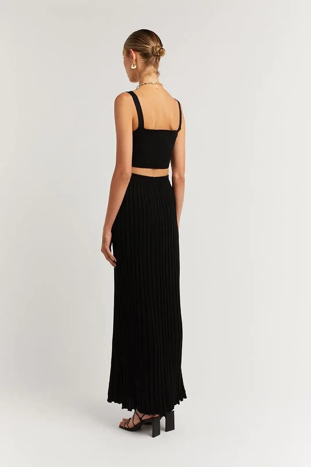 Dissh Ollie Rib Knit Set Black Size 10 for rent on The Volte - main image