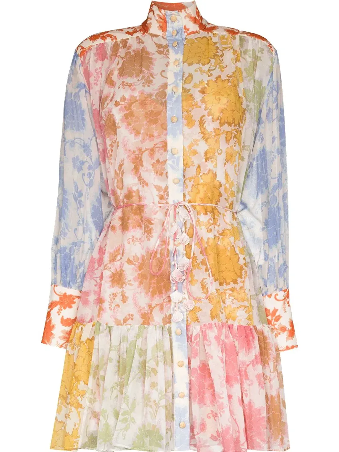 Zimmermann Postcard Lantern Mini Dress Print Size 2 for rent on The Volte - main image