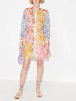Zimmermann Postcard Lantern Mini Dress Print Size 2 for rent on The Volte - image 1