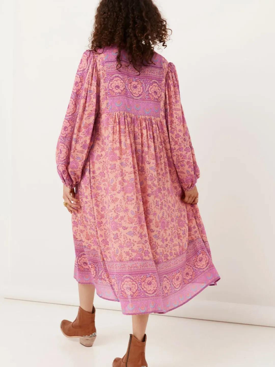 Spell Folksong Boho Smock Dress Floral Size L / AU 14 for rent on The Volte - main image