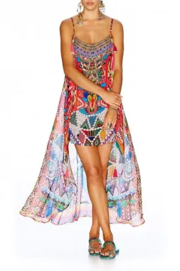 Camilla Kabuk Kiz Mini Dress with Overlay Print Size 3 for rent on The Volte - image 1