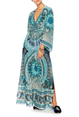 Camilla Drawstring Button Up Dress Turn On The Charm Print Size L for rent on The Volte - image 8